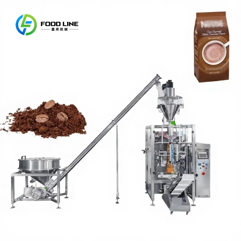 Customized Vertical Powder Filling Packing Machine Weighing Sealing For Washing Cocoa Cake Flour Practical
