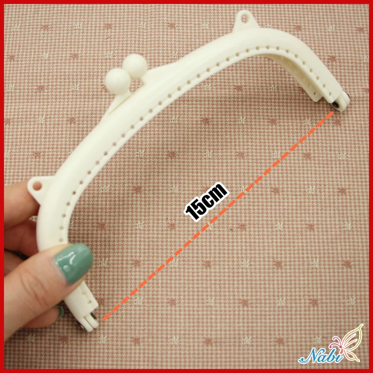 SMTA Cute Metal Silver Sewing Handbag Handle Clutch Coin Purse Frame Kiss Clasp Arch For Bags 15cm Accessories DIY