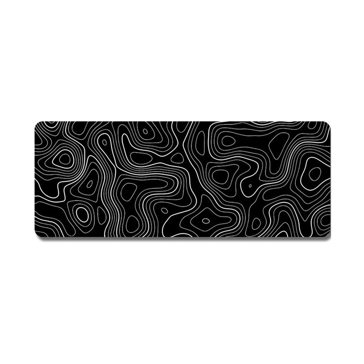 Topographic Contour Extended Big Mouse Pad Computer Keyboard Mouse Mat Mousepad with 3Mm Non-Slip Base