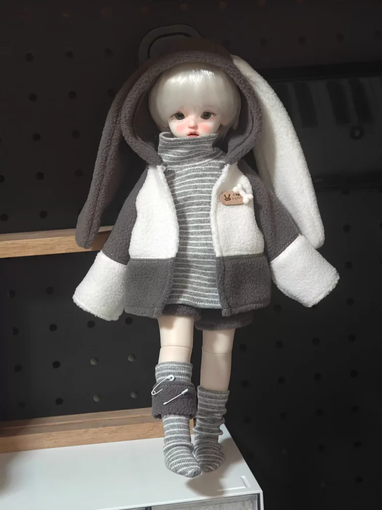1/4 BJD Doll Clothing Accessories Doll Casual T-shirt Coat Shorts Socks Set Doll Dress Up Gift Diy Clothes(No Doll)