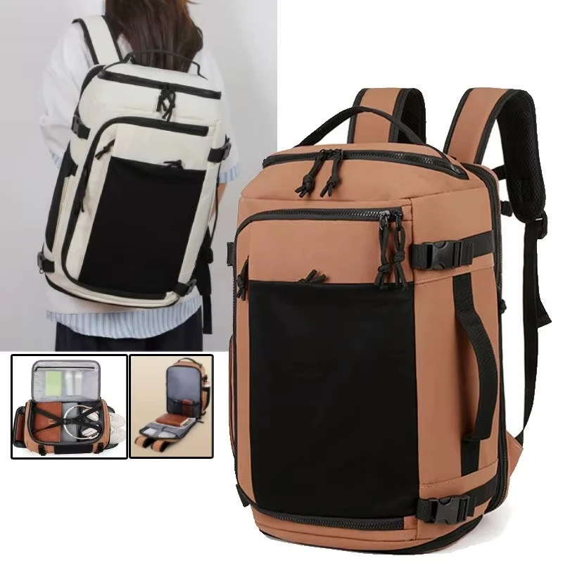 

Fitness Gym Backpack with Shoes Pocket Outdoor Travel Hiking Commuting Training Bag Dry Wet Large Business Trip Laptop Schoolbag