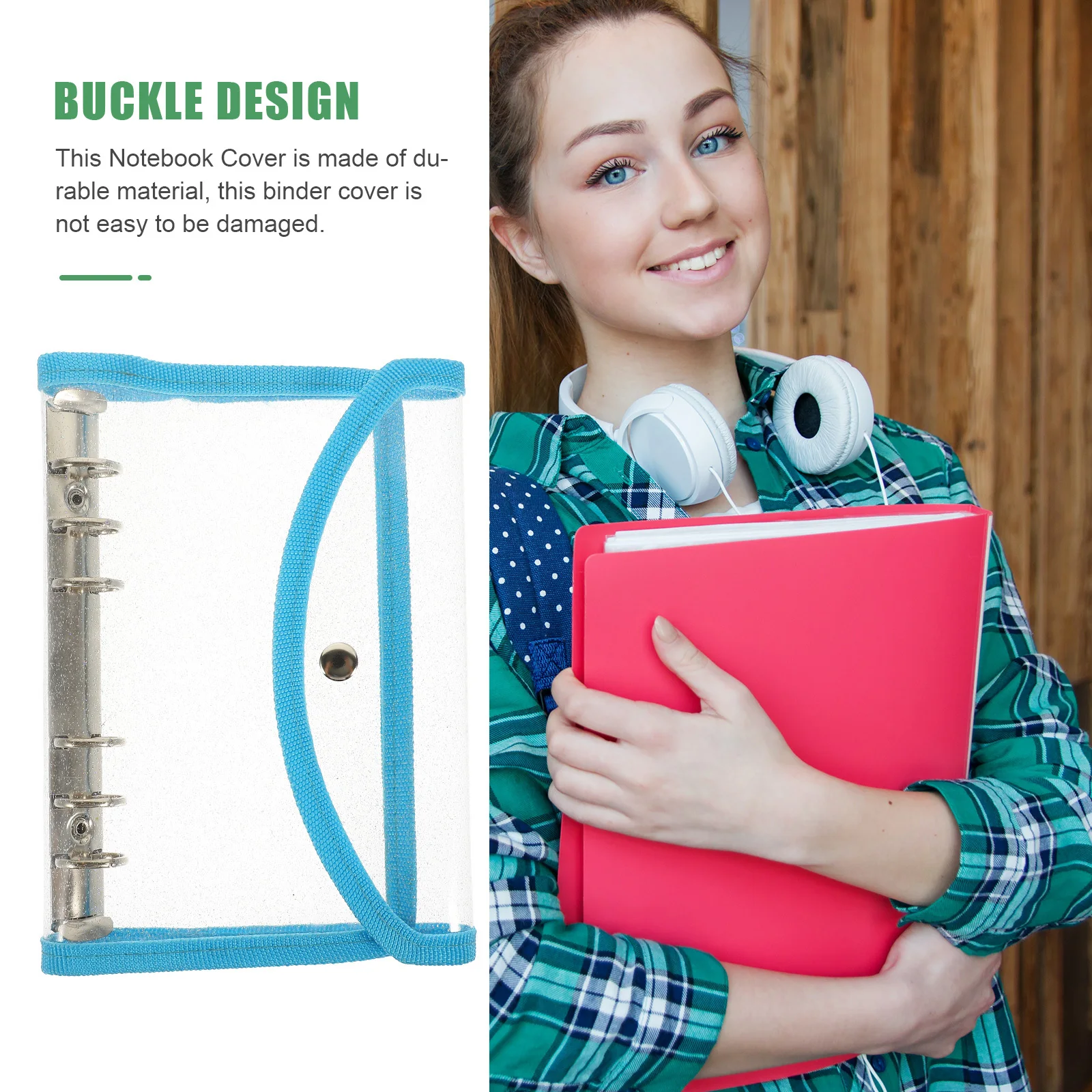 Pvc Loose-Leaf Binder Cover Clear Notebook Shell For A6 Notepad Journal Reusable School Office Supply Binder Notebook