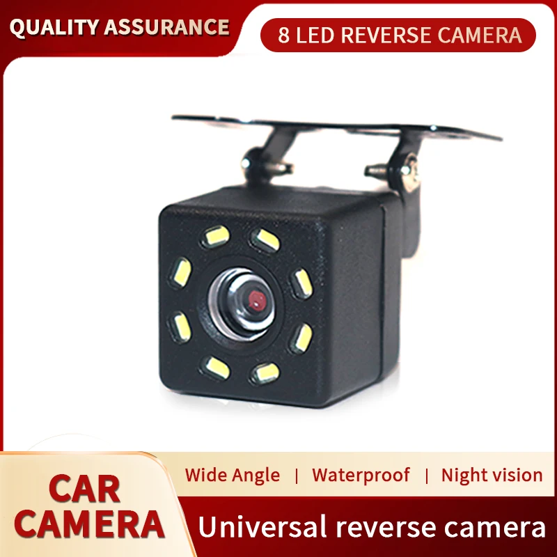 Car Rear View Reverse Camera 8 LED Wide Angle HD Waterproof Night Visions Universal Backup Parking Camera