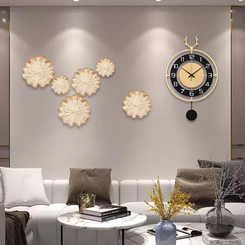 Modern Living Room Wall Clock Pendant Classic Minimalist Metal Wall Clock Silent Mechanic Reloj Pared Decorativo Wall Decoration