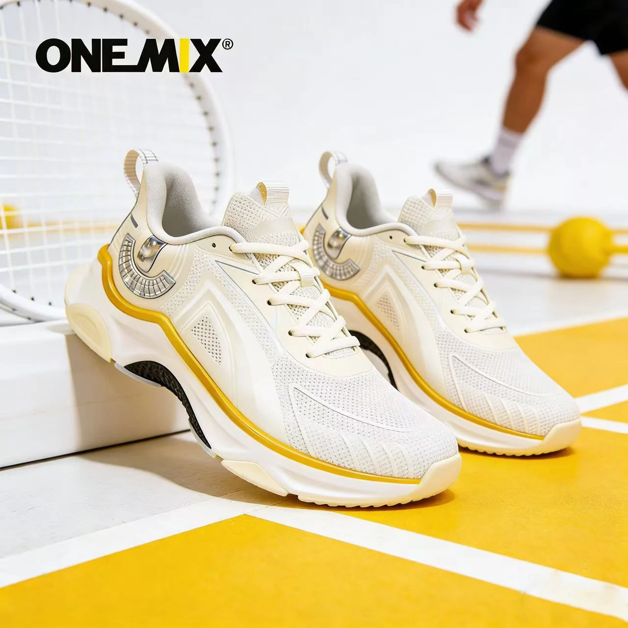 

ONEMIX High Rebound Sneakers Comfortable Training Men Breathable Wear-resistant Sports Jogging Protection Running Shoes