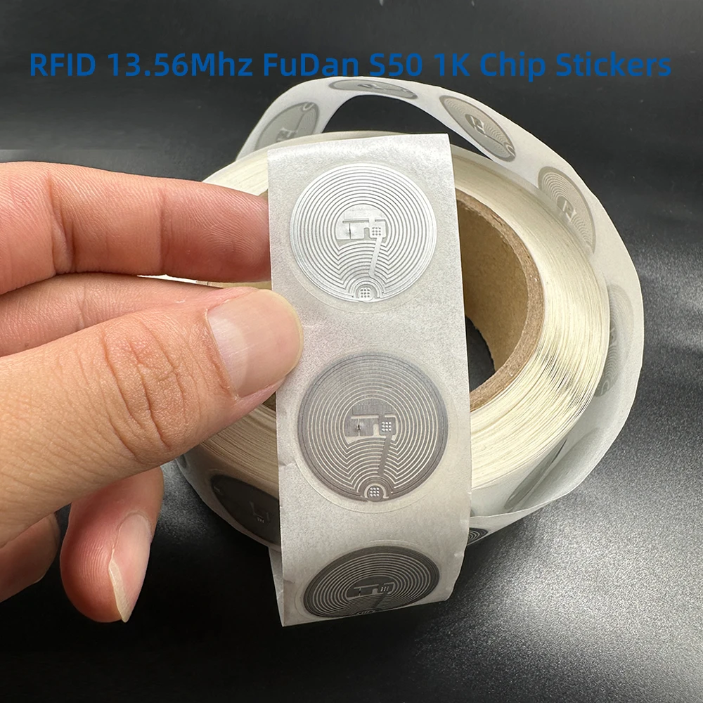 Autocollant d\'incrustation de support classique, étiquette intelligente RFID S50, étiquette F08 1024 octets, étiquettes RFID IC Dallas TAG, 14443A,