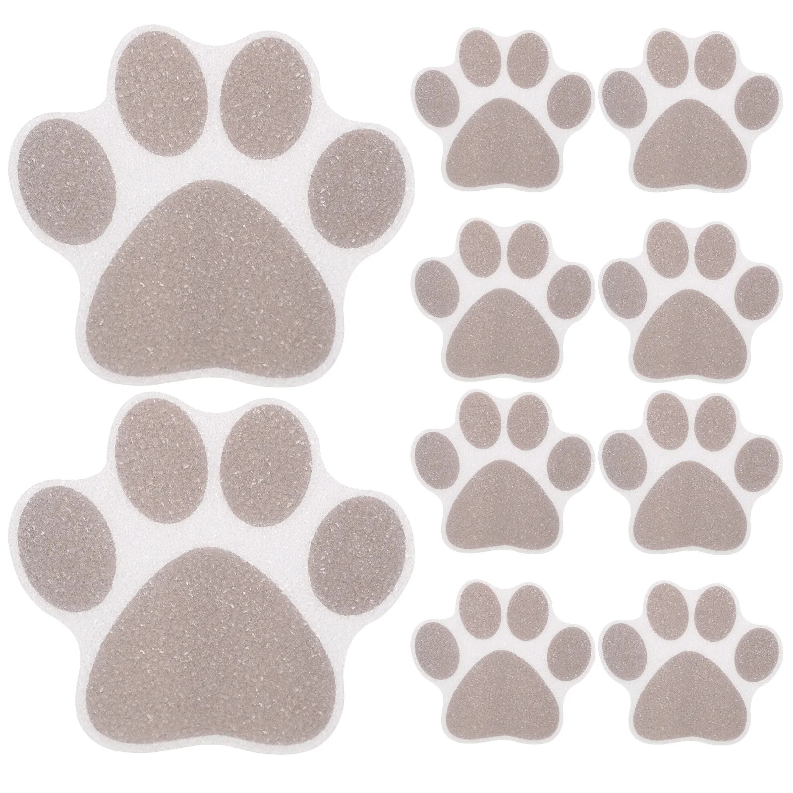 10Pcs Dog Paw Non-Slip Bathtub Stickers Shower Floor Grip Decals for Bathroom Kitchen Stairs Pool Ladder Tub Safety Adhesive