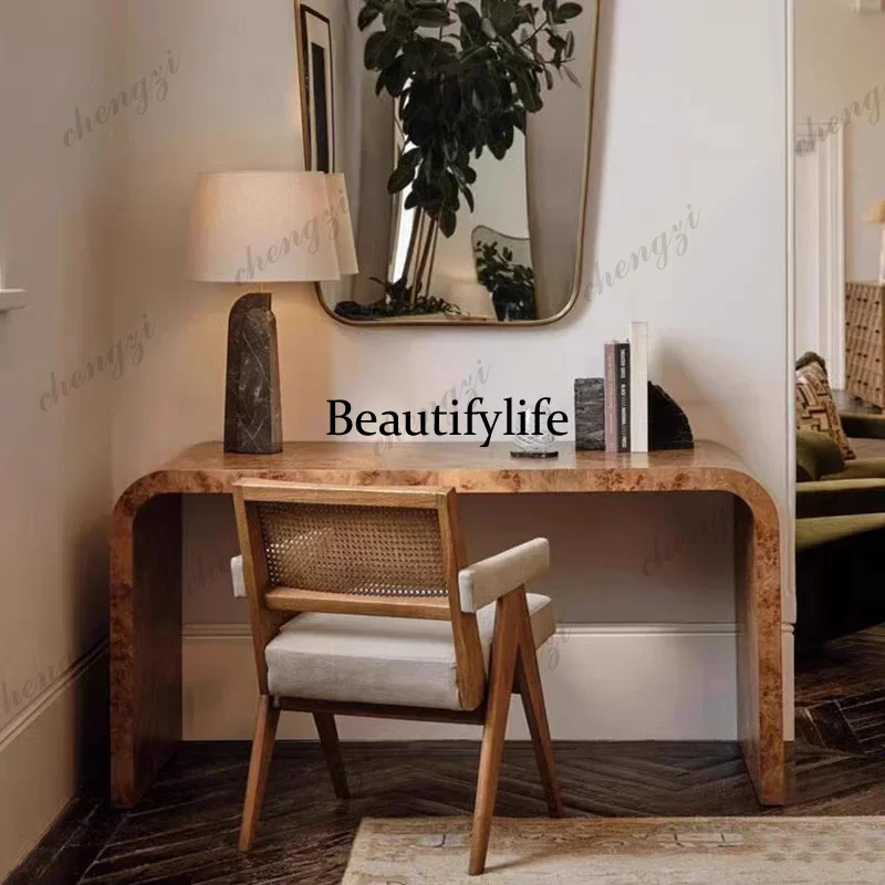 Y136 Y136 Simple medieval B & B hotel Xuanguantai living room bedroom tree tumor pattern long table French retro decorative stri