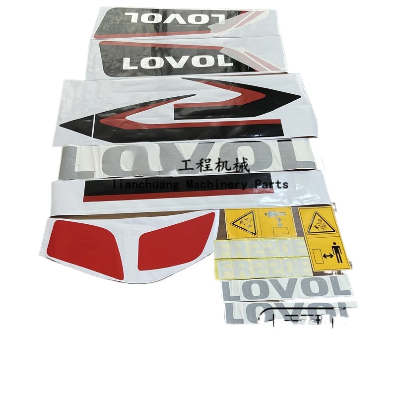 

For Foton Lovol FR150E FR170E FR200E FR220E FR260E Stickers For Entire Car Body Body Sticker Flower Excavator Parts