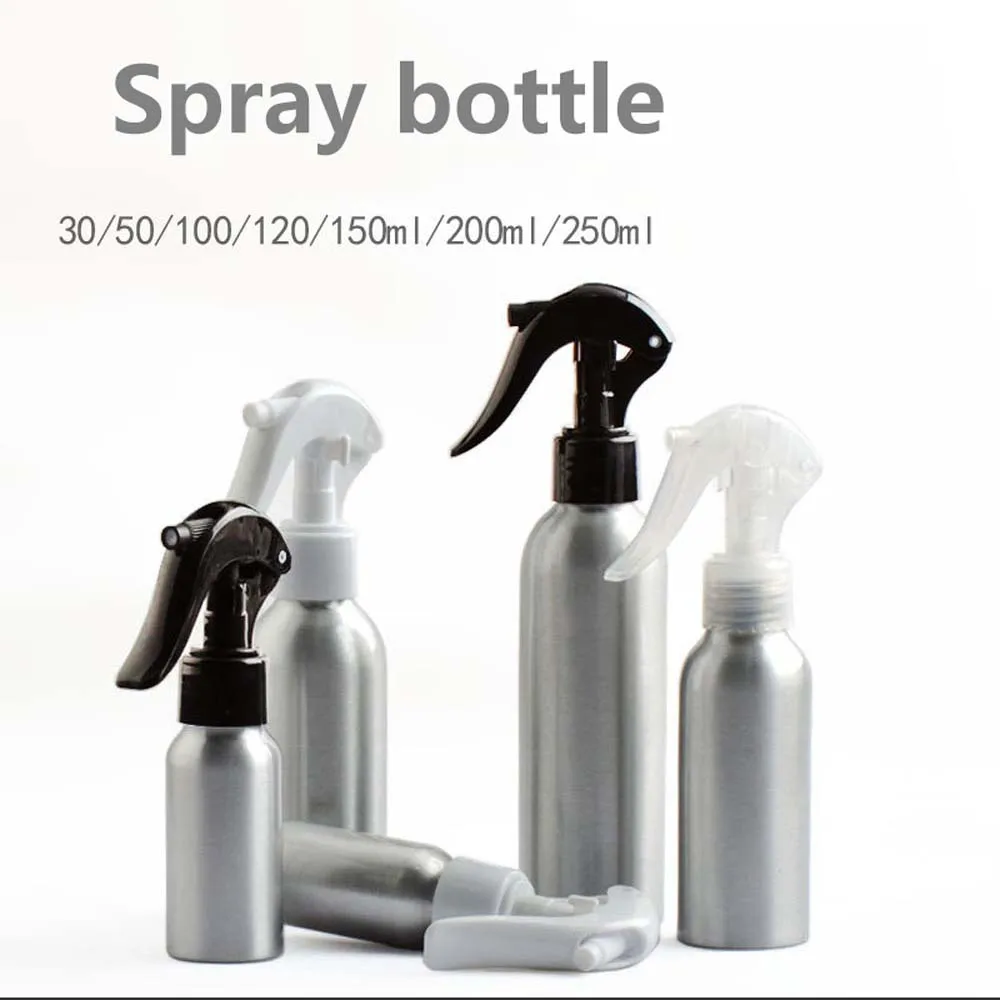 High Quality Hairdresser Aluminum Bottle Make Up Hair Salon Mice Spray Bottle Cosmetic Sprayer Atomizer Refillable Bottles