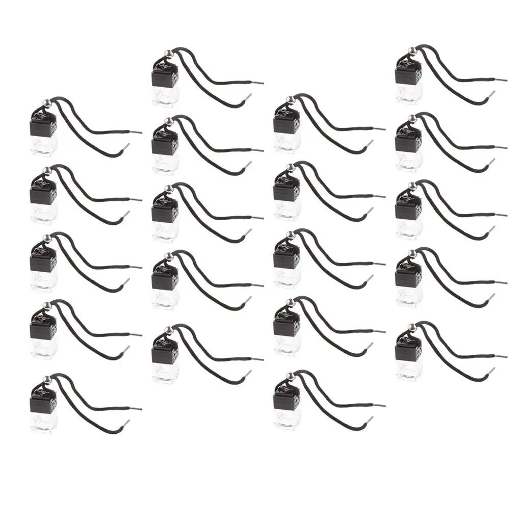 20 PCS HOME CAR HANGING AIR FRESHENER PERFUME FRAGRANCE DIFFUSER GLASS BOTTLE Empty Perfume Bottle for Auto RV Truck Trailer