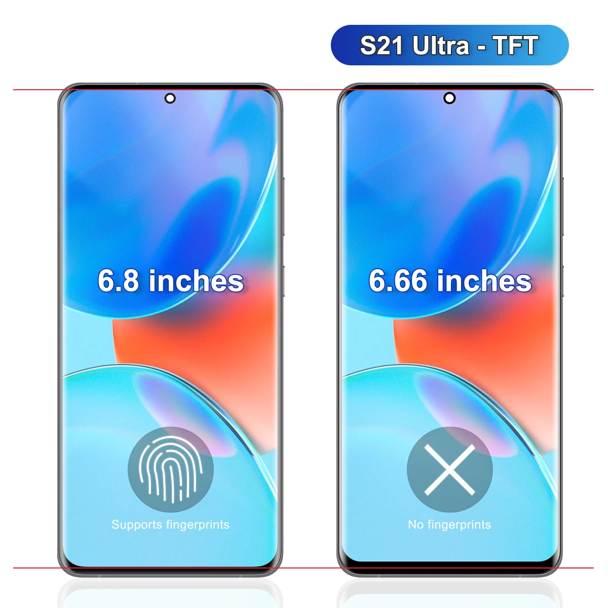 Tested S21 Ultra For Samsung S21 Ultra 5G G998B G998U G998W LCD Display Touch Screen Digitizer Assembly Replacement