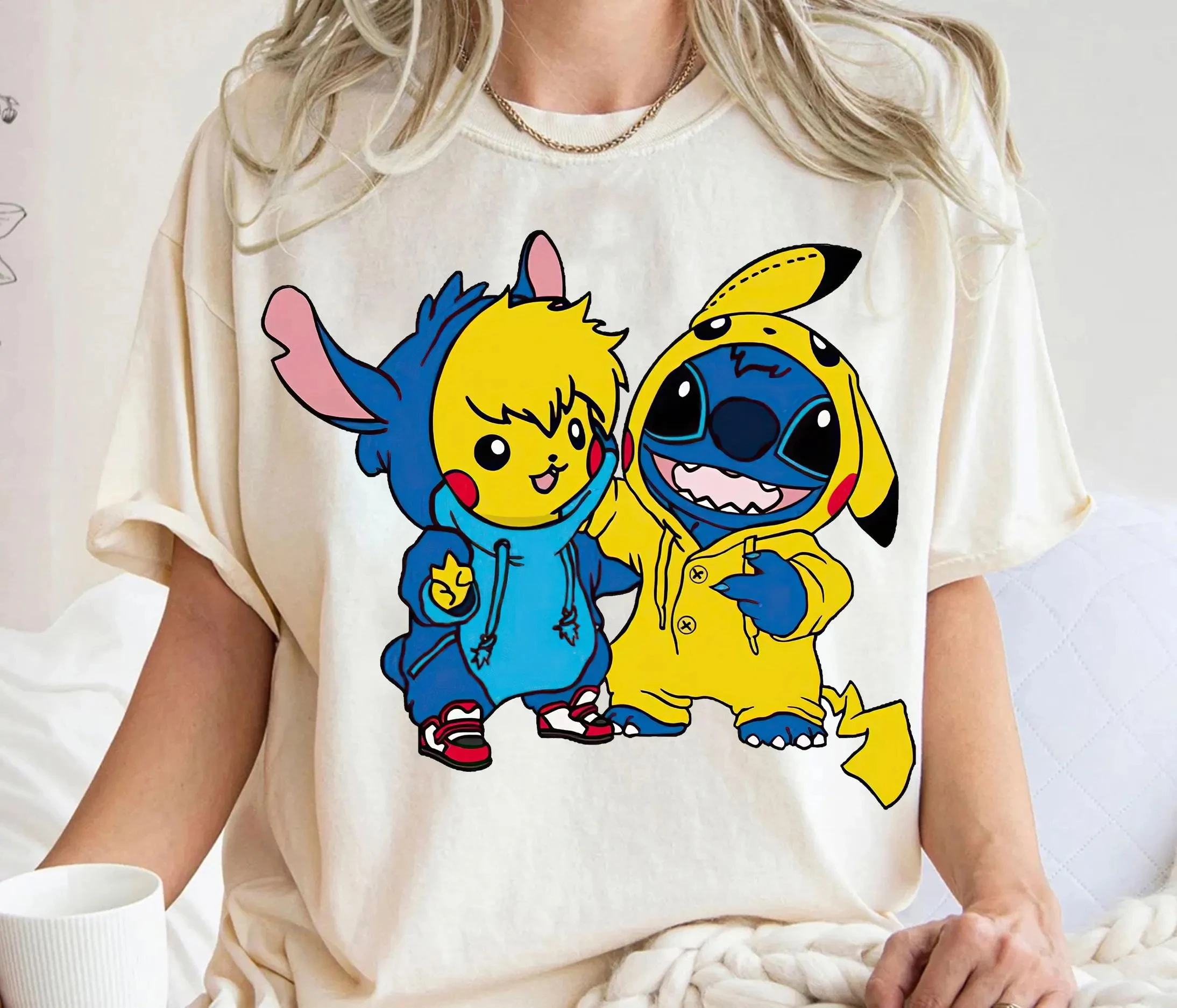 قمصان ديزني ستيتش آند فريندز، قمصان لطيفة ستيتش ليلو وستيتش هدايا رحلة ديزني لاند، قمصان عائلية، قمصان المملكة السحرية