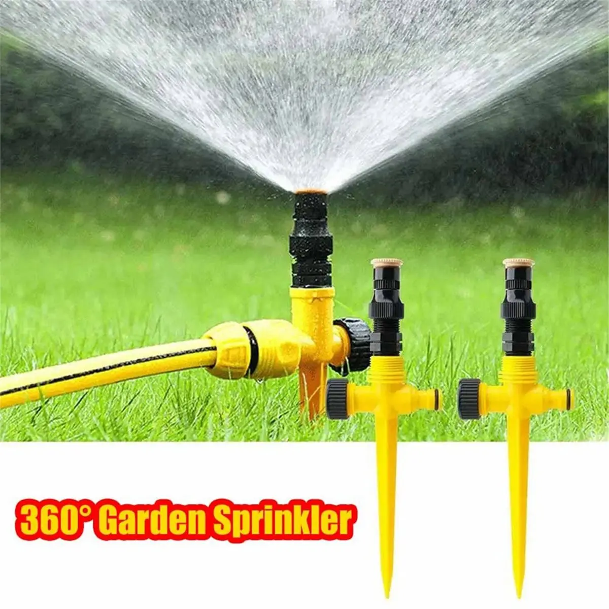 Y17A 360° Automatic Sprinkler Rotating Garden Lawn Irrigation System Large Area Water Sprinkler Nozzle Irrigation Supplies view 3