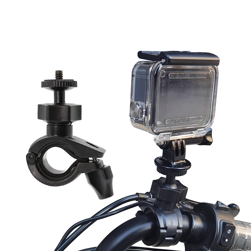 360 Degree Rotation Bike Bicycle Handlebar Holder Mount for GoPro Hero 12 11 10 9 8 7 6 SJCAM Tripod Adapter Camera Accessories