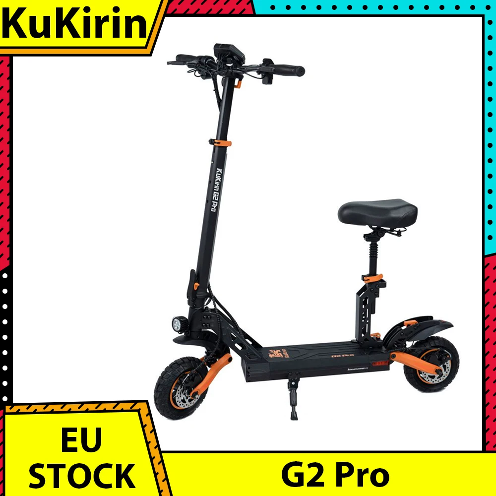 2024 Version KuKirin G2 Pro Electric Scooter 600W Brushless Motor 48V 15.6AH Battery 9-inch Rubber Vacuum Tires Detachable Seat