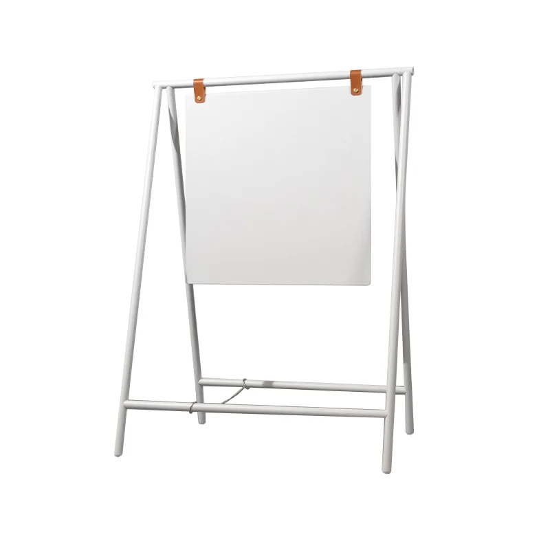 

Creative wrought iron A-word display stand, movable folding vertical
