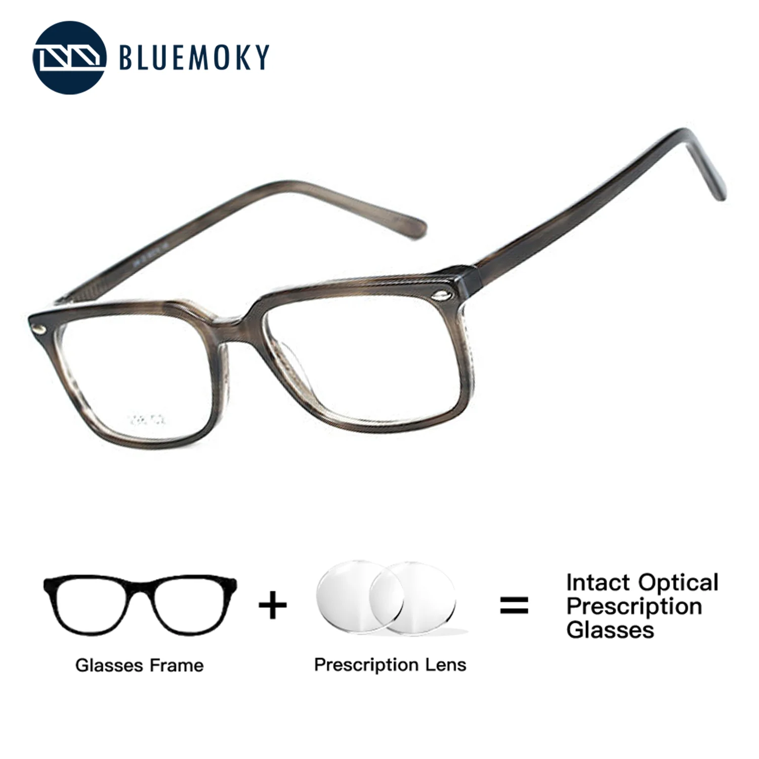 

Очки BLUEMOKY для мужчин, квадратные, прогрессивные, мультифокальные, с ацетатной оправой, для коррекции зрения, фотохромные, с защитой от синего света