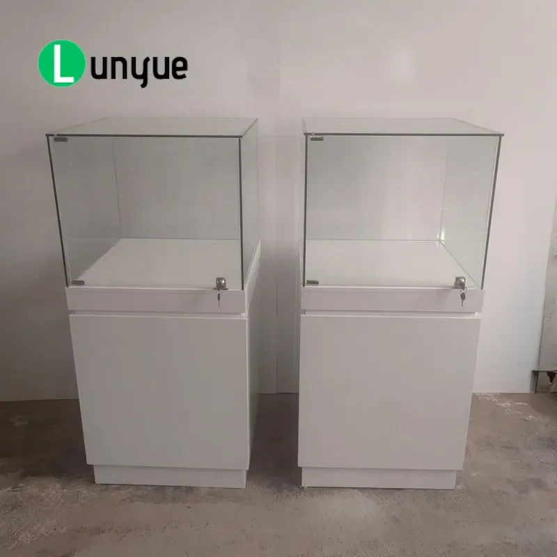 Glass Display Showcase Museum Exhibition Counter for Jewelry Jade Cultural Relics Product Display Cabinet Secure Storage Case
