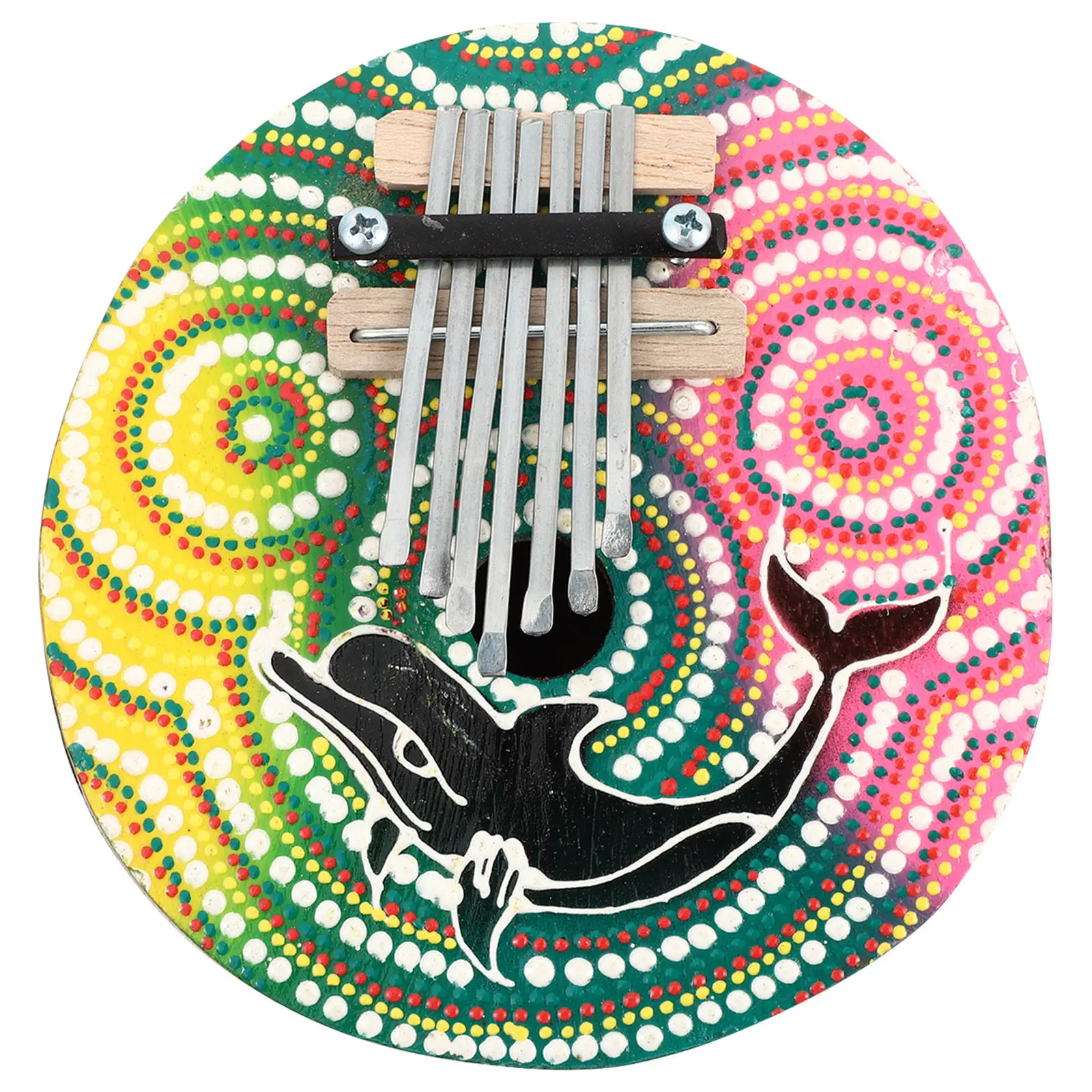 

Калимба из кокосовой скорлупы, мини-пианино для пальцев, подарок на день рождения, музыкальный инструмент с росписью, портативный, легкий