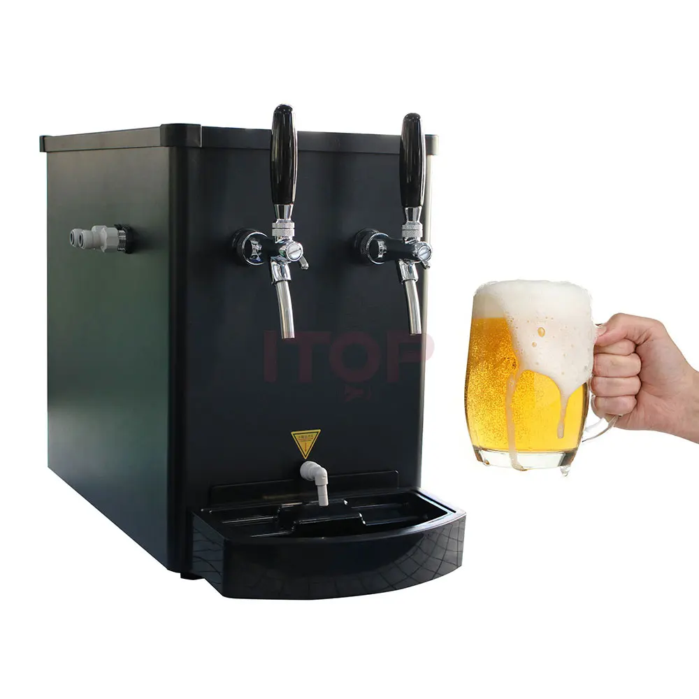 Electric Beer Tower Tap Dispenser Machine Hot Sale 2-head Stainless Steel Draft Beer Machine