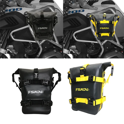 Barras de choque universales para marco de motocicleta, bolsa impermeable, bolsa de colocación de herramientas de reparación para BMW R1200GS R1250GS para Suzuki y HONDA