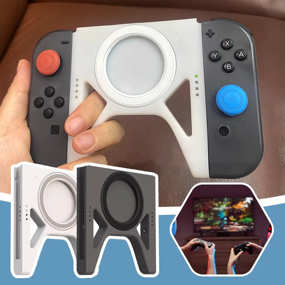 قوس قبضة شحن Aolion لمفتاح نيتنيدو ، وحدة تحكم في الألعاب بمقبض من Joycon ، محطة شحن ، ملحقات ، Q8H5