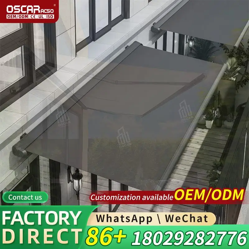 

Remote Control Telescopic Electric Folding Umbrella Cost effective Design Ideal for Shop Café Restaurant Retractable Awning