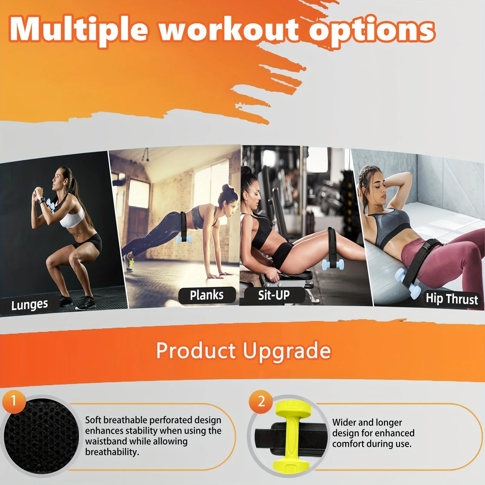 1pc Pro-Grade Hip Thrust Belt - Enhance Strength Training, Body Exercise, and Pilates with Dumbbells and Kettlebells