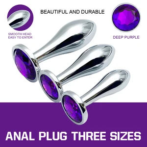 Metal Drop Anal Anal para mujeres acero inoxidable de acero inoxidable Base de joya Buttug Butt Massage G-Point Sex Toys Male/Furnale Gay 10 mejores ventas de metal anal - №9