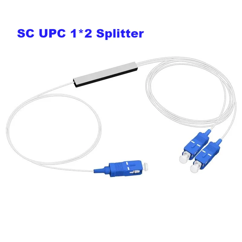 

SC UPC/APC 1X2 PLC Splitter 0.9mm Steel Tube 1m Fiber Optic Splitter FTTH Optical Fiber Connector 50PCS