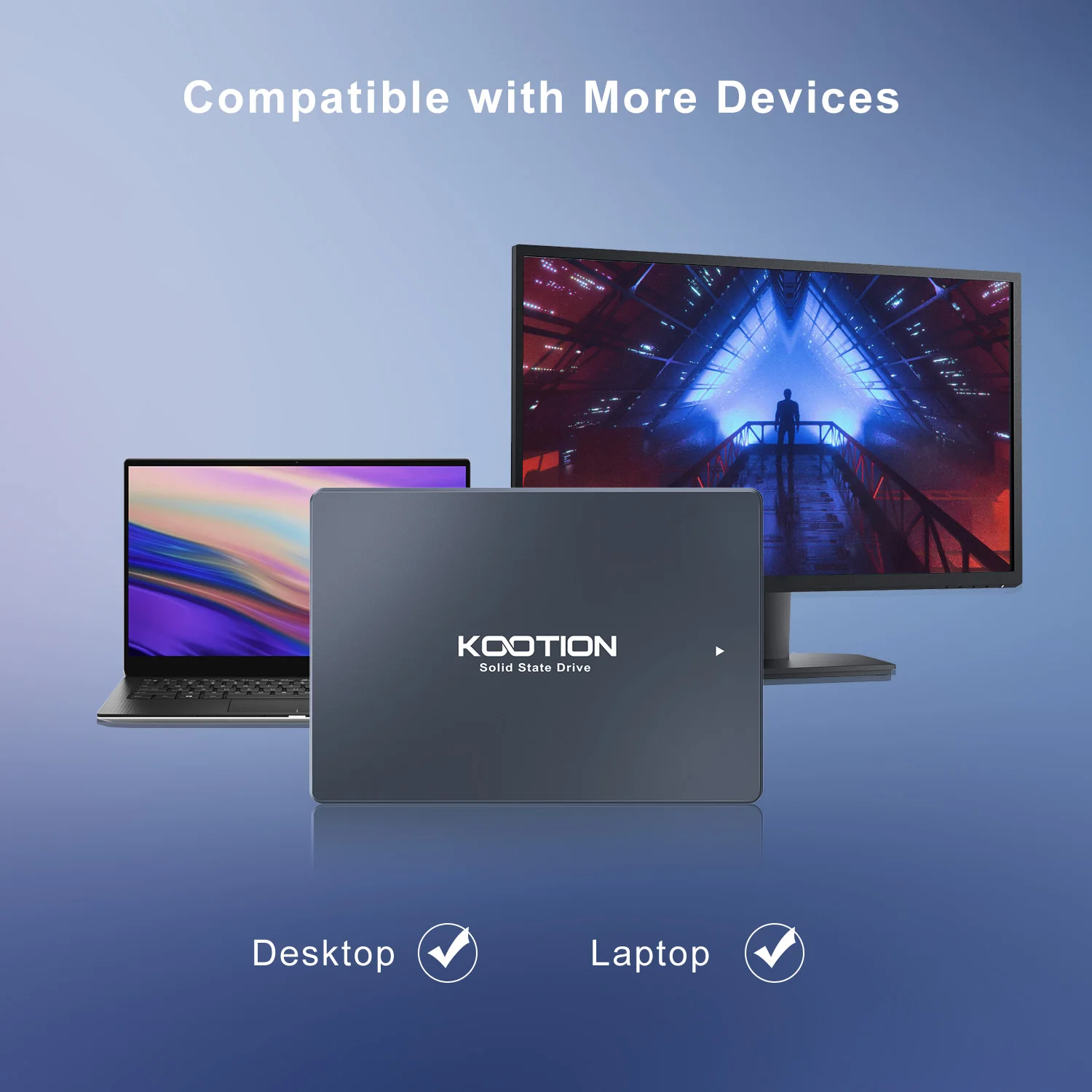 KOOTION-disco duro SATA3 SSD, unidad interna de estado sólido SATA de 256 pulgadas, 512GB, 2,5 GB, 1TB, Hdd 2,5, para PC, portátil y de escritorio