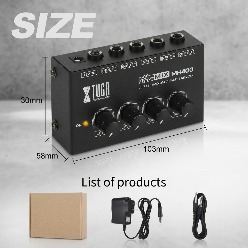 Mini Mixing Console 4 Channel - Audio Mixer 4 Channel review and price