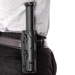 Baton Holder 360 Degree Rotating Telescopic Baton Pouch Expandable Baton Holsters Retractable ABS Baton Bag for Duty Belt Black