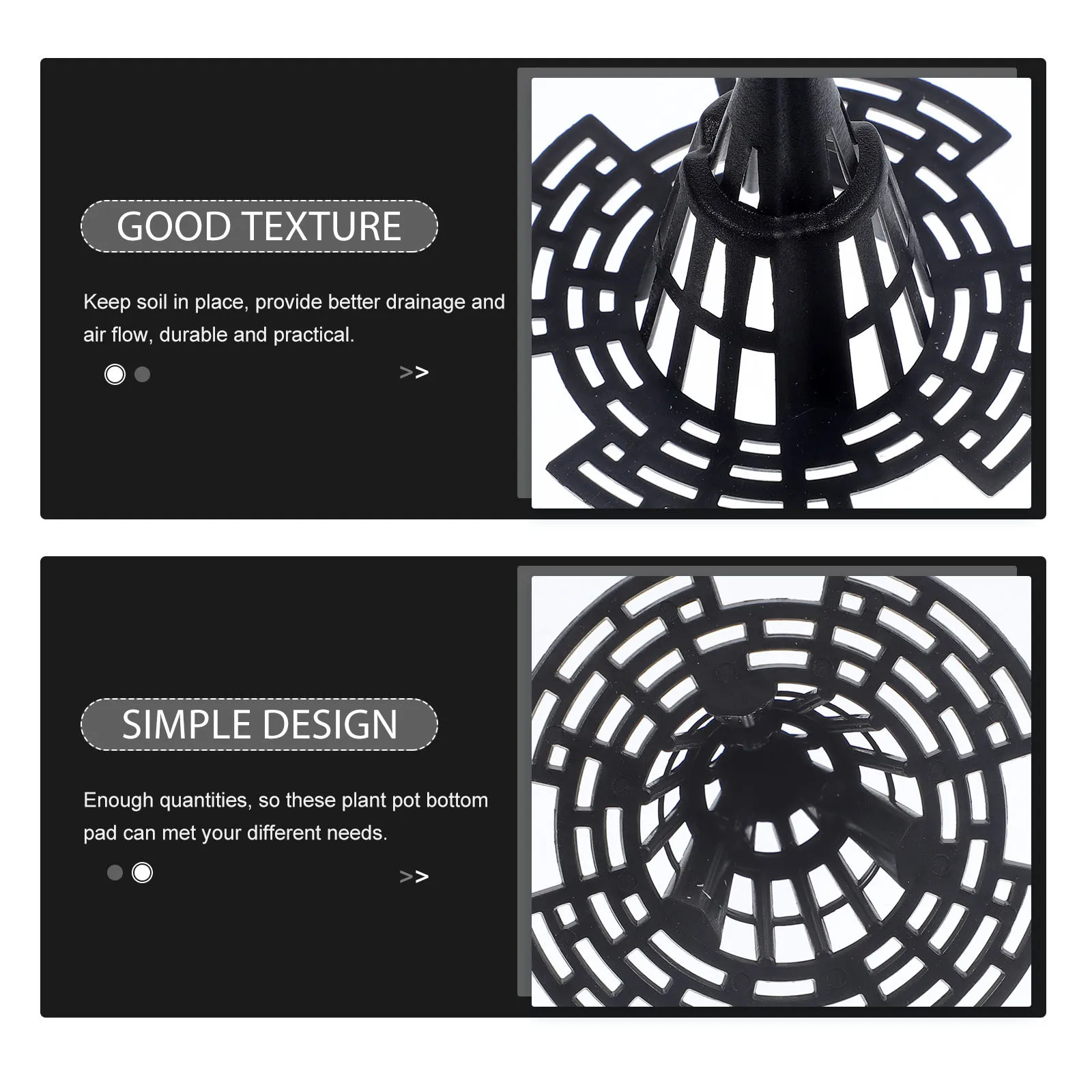 

30Pcs Flowerpot Cushion Cone Plant Pot Hole Mesh Pads Durable Breathable Plant Drainage Filter Mats for Bonsai Garden Balcony