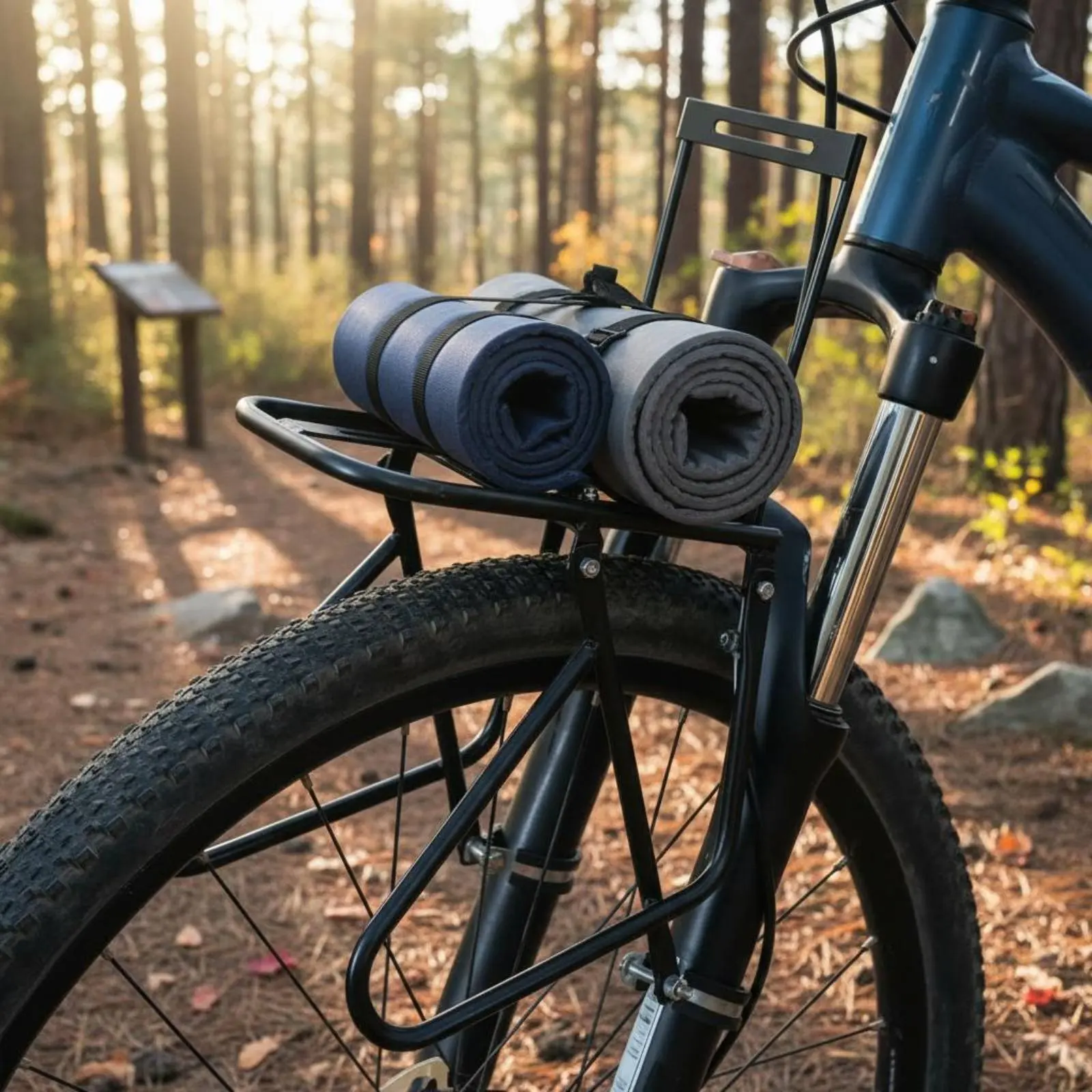Portaequipajes delantero para bicicleta, portaequipajes delantero resistente, portaequipajes para cicloturismo, soporte estable, accesorio para ciclismo, fácil instalación