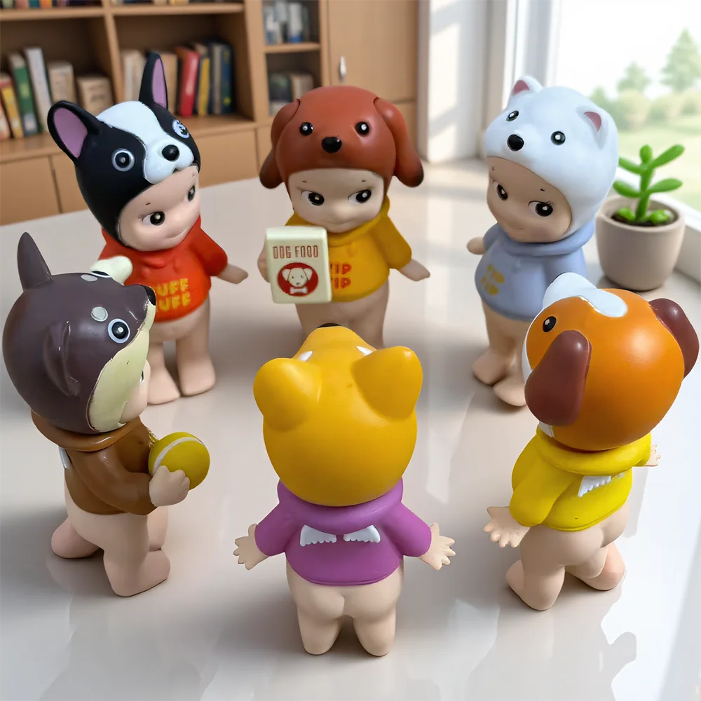 جديد حار جودة عالية الملاك الشكل الصغير الكلب الوقت سلسلة صندوق أعمى لطيف صغير أنيمي ديكور الأطفال مفاجأة هدية سلسلة #5