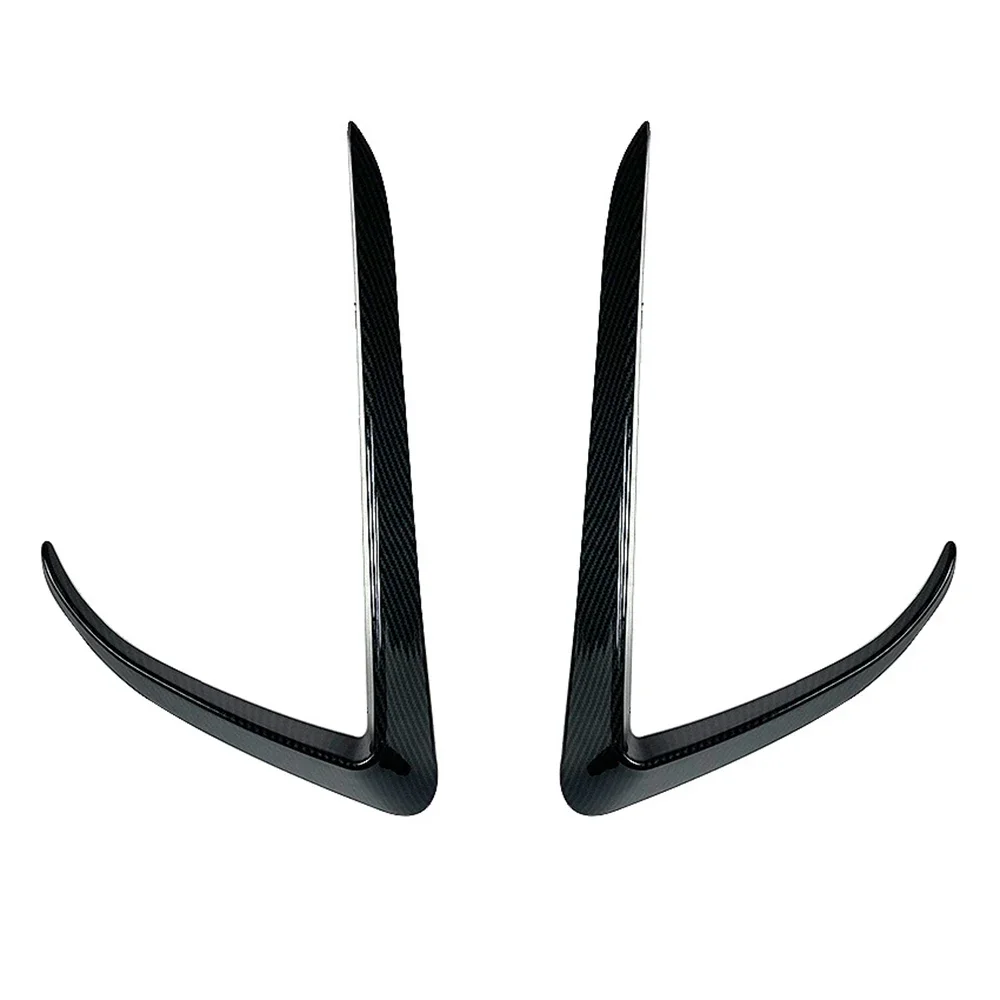 For Tesla Model 3 2017-2021 ABS Fog Lamp Decoration Light Eyebrow Bumper Lip Splitters Sticker Carbon Fiber