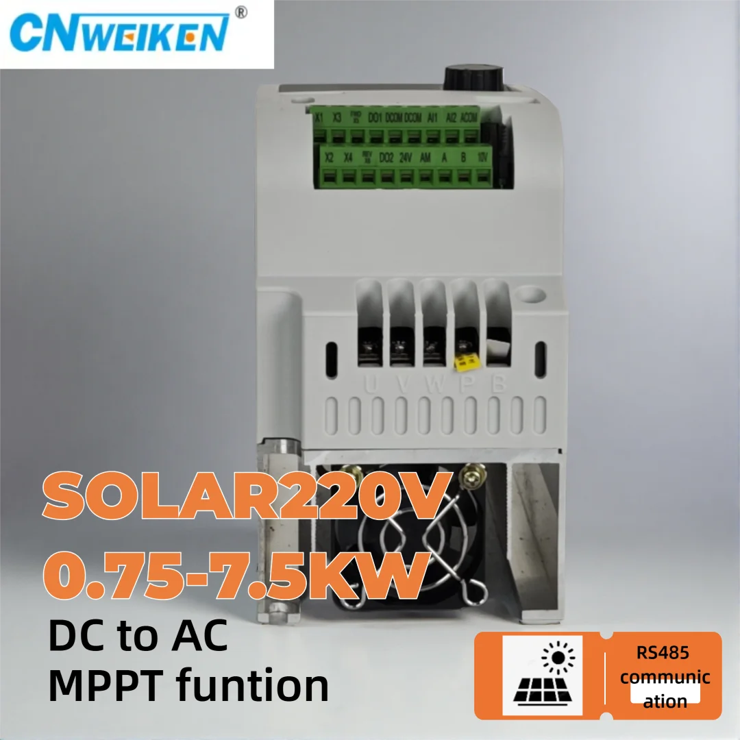 

Solar 220V 0.75-7.5KW DC to AC General Variable Frequency Drive Inverter Converter for Spindle Motor Speed Control - Hot Sell