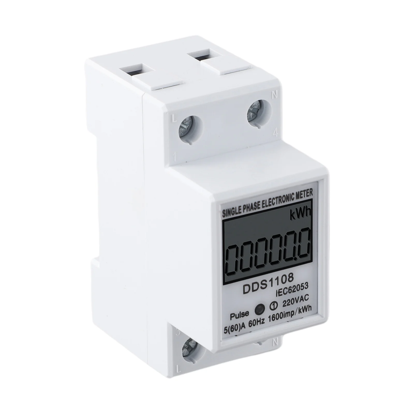 Functional Energy Meter Single-phase Efficient Electric Explosion Protection Watt-Hour 220V 60A Digital Display