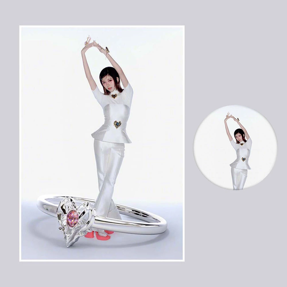 2Pcs/Set KPOP IVE SWITCH Concept Photo Badge Brooch Album Poster Wall Sticker Yujin Gaeul Wonyoung LIZ Rei Leeseo Fans Collect