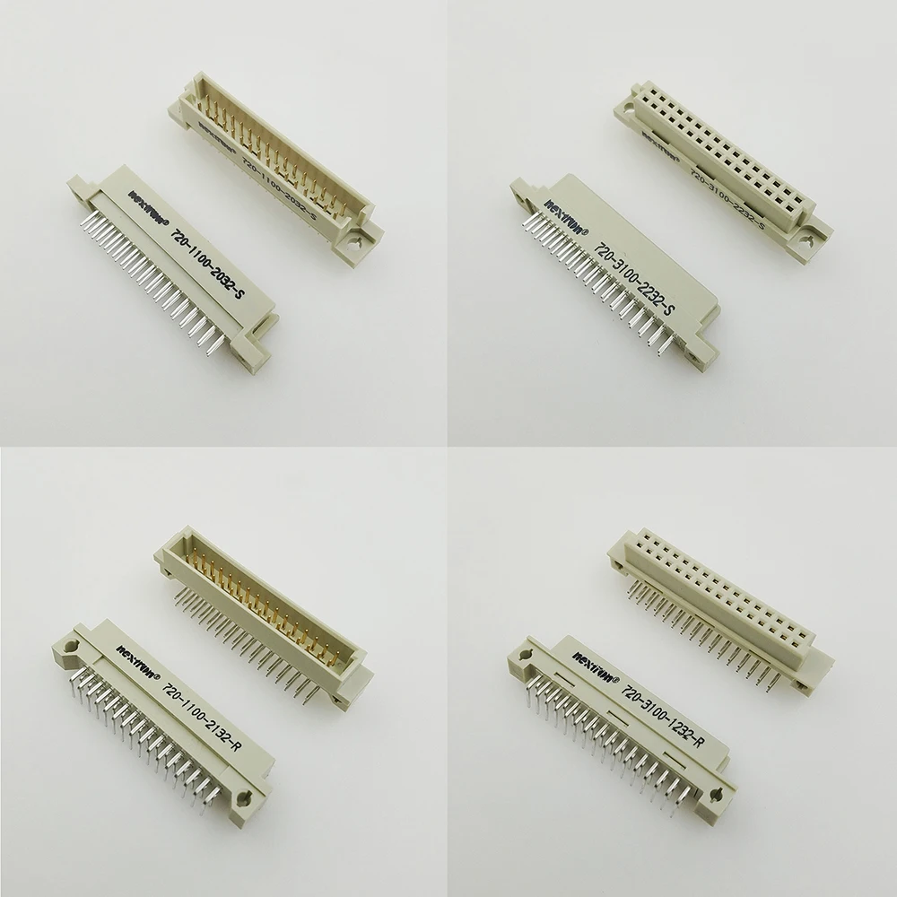 Conector DIN serie DIN41612, 10 piezas, 232, 2x16P, 2Row16Pin, 32 pines hembra, clavijas de ángulo recto, enchufe europeo YANNIU