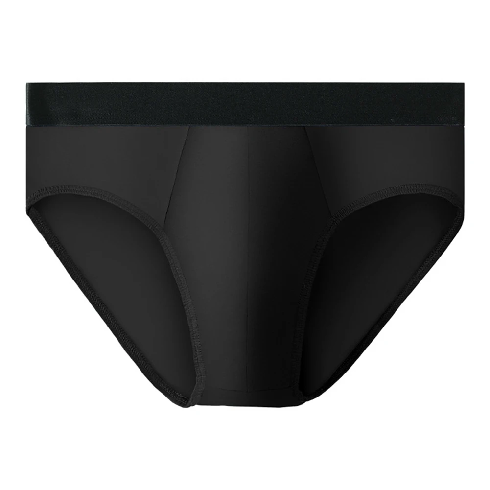 

Дышащие бесшовные мужские трусы-брифы, черные, средней эластичности, со средней посадкой, комфортные