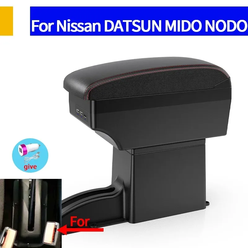

For Lada Granta Armrest Box For Lada Kalina Nissan DATSUN MIDO NODO Car Armrest Car Storage Box Accessories interior details