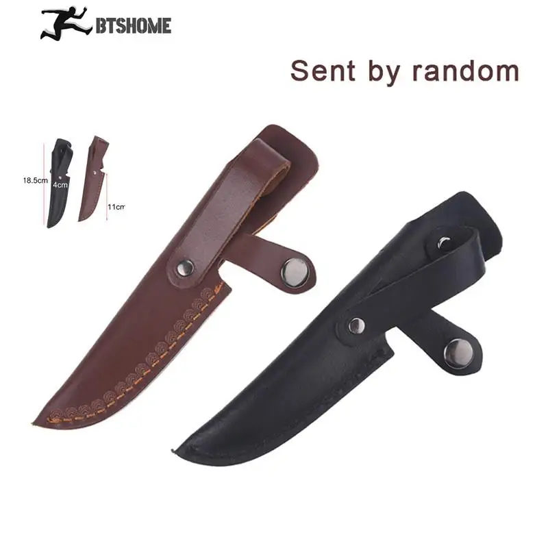 1PC Random Color Delicate And Durable 18.5cm X 4cm Knife Holder Outdoor Tool Sheath Cow Leather For Pocket Knife Pouch