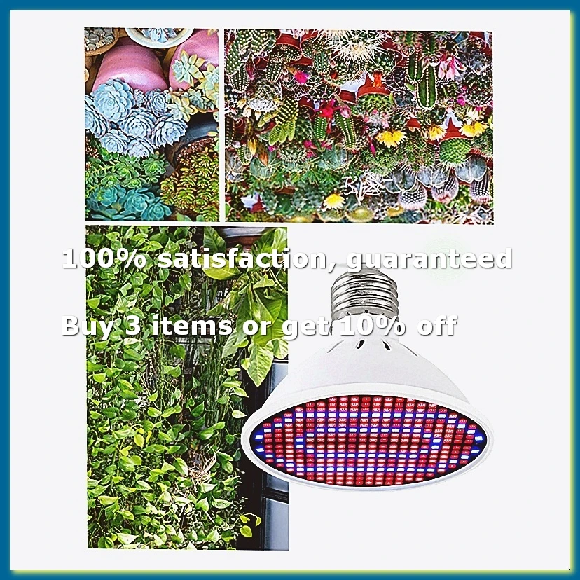 E27 300Leds Plant Grow Lamp Led Full Spectrum Growth Light Bulbs Seedling Flower Phyto Lamp for Indoor Hydroponic Plants-A56M