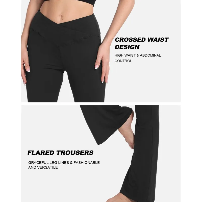 المرأة مفتوحة المنشعب عبر الخصر جيب متوهج السراويل النسائية اللياقة البدنية ضيق الورك رفع عالية الخصر رقيقة الرياضة عارضة اليوغا السراويل