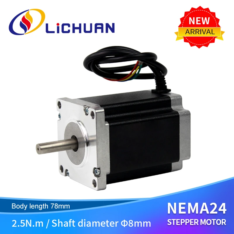 Lichuan 2 Phase Nema 24 Stepper Motor 60mm 3.1N.M 3A 4-lead Cable for 3D printer CNC Kit Engraving Milling Machine Step engine