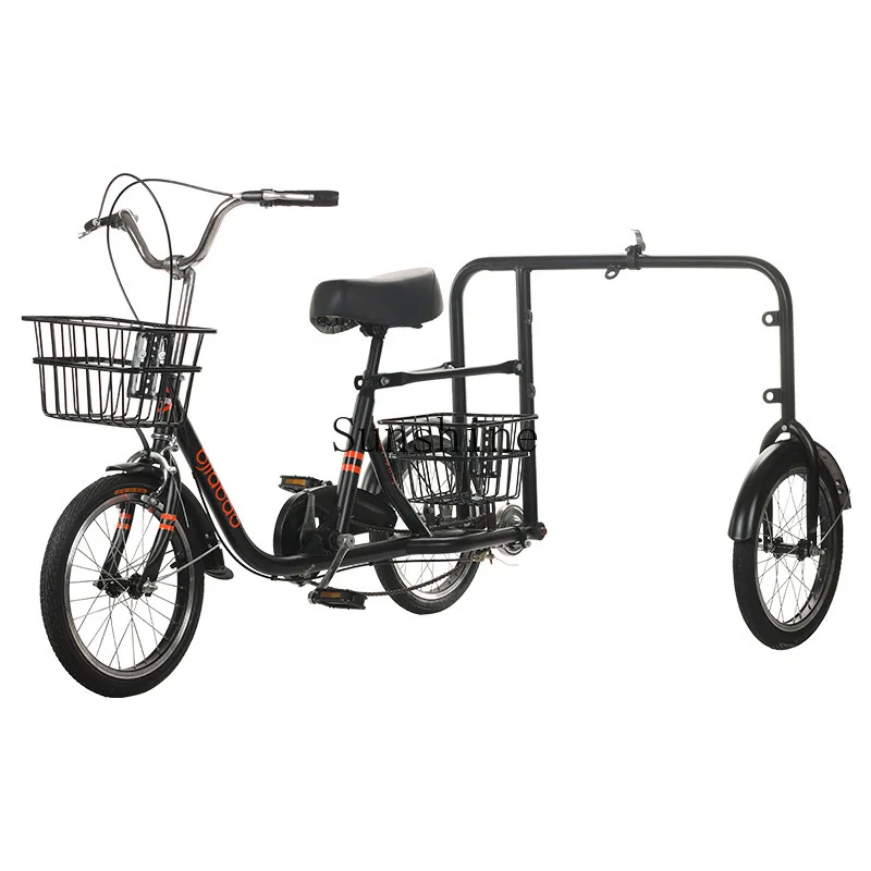 Dog walking tricycle bicycle exercise physical trainer dog pulling person pulling cart