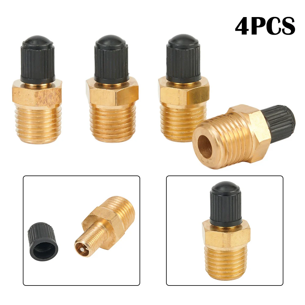 

4Pcs 1/4\\\" NPT MPT Solid Brass Air Compressor Tank Fill Valve Automobiles Accessories Solid Brass Tank Fill Valves